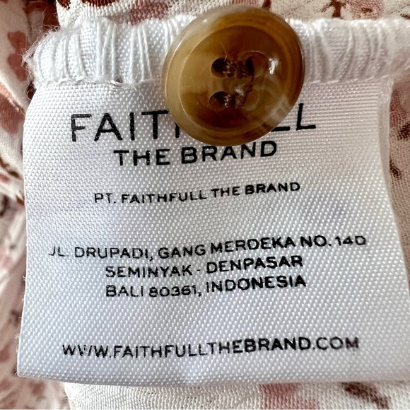 Faithfull The Brand Trinidad Rae Pink Floral Tie Front Cut Out Mini Dress - Picture 12 of 16